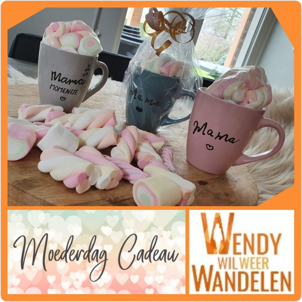 Kan een afbeelding zijn van de tekst 'Mar MOMENTJ Mam Moederday Cadeau WENDY ENDY WIL WEER WANDELEN'